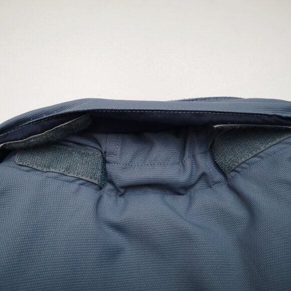 Chaps Men's Size Medium Blue Lined Jacket with Hood Hidden in Collar - Picture 10 of 13